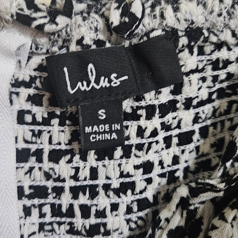 Lulu's Monochrome Patterned Mini Dress - Picture 6 of 10